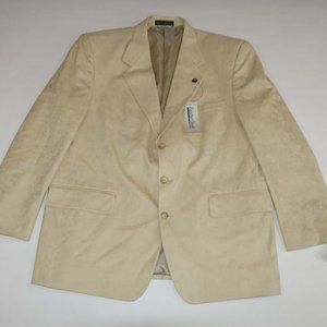 Bert Pulitzer Men's Feather Suede Sport Coat Size 46 Regular NWT Beige Blazer R